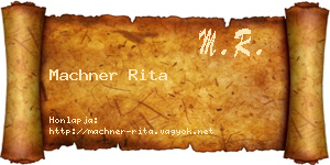 Machner Rita névjegykártya